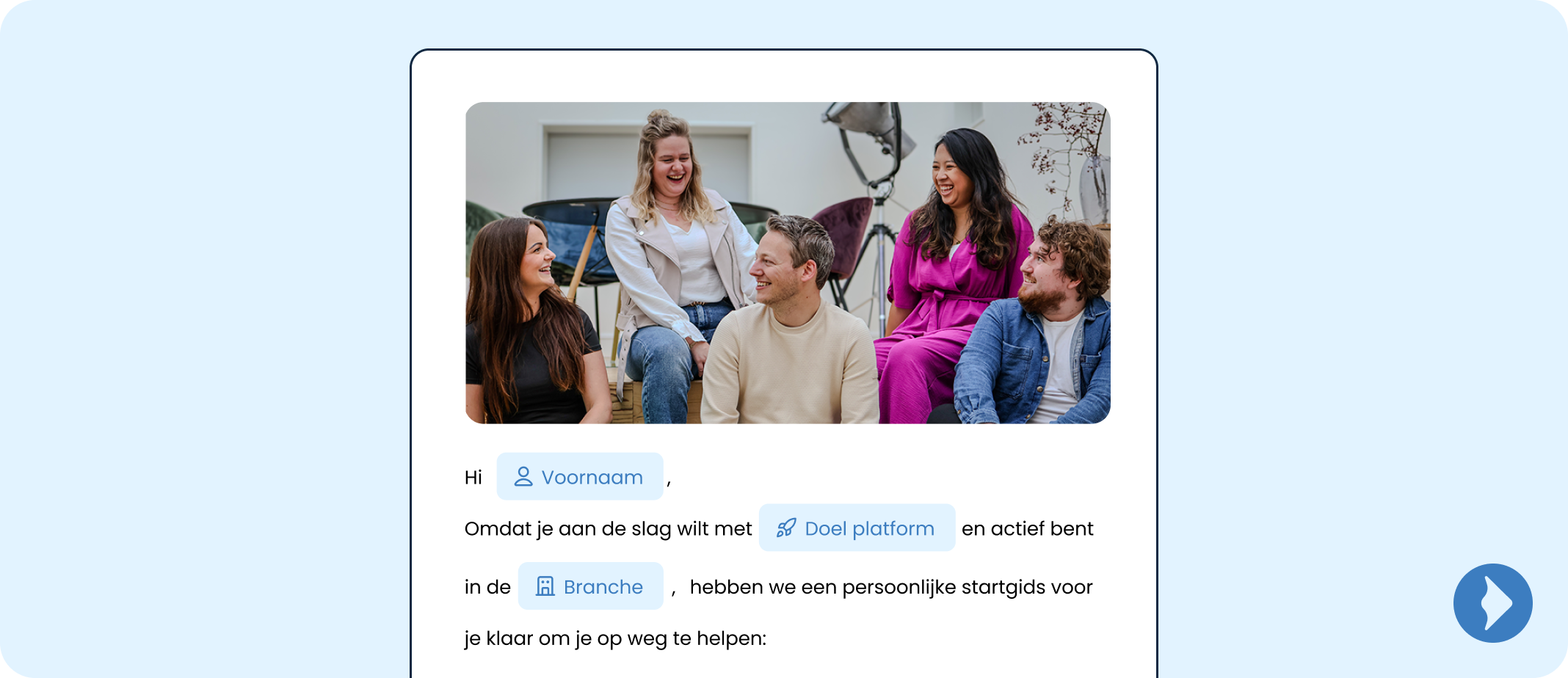 Marketing automation - Voorbeeld gepersonaliseerde mail