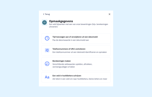 Thumbnail: Opmaak van gegevensin automatiseringen - Updates